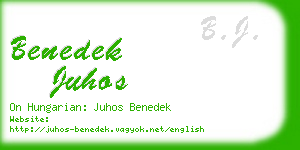 benedek juhos business card